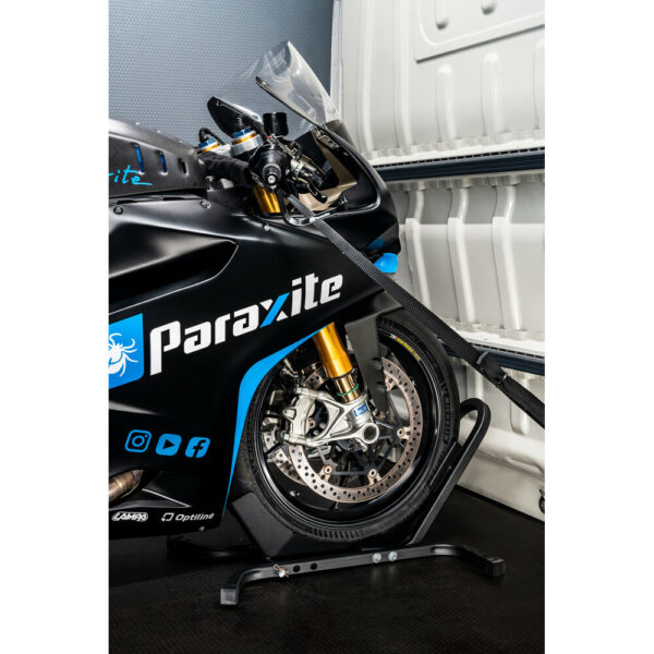 Lampa ΣΤΑΝΤ MOTO ΕΜΠΡΟΣ ΤΡΟΧΟΥ STAND LOCK ΓΙΑ ΕΛΑΣΤΙΚΑ 15-21 ΙΝΤΣΩΝ max180mm ΣΕ ΜΑΥΡΟ ΧΡΩΜΑ LAMPA - 1 ΤΕΜ. - Image 2