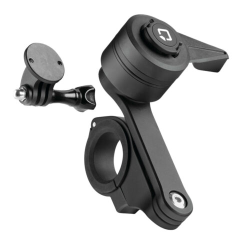 Optiline Διπλή Βάση Στήριξης Κινητού και Action Camera Combo 2.0 της σειράς Titan Optiline για Τιμόνι Μηχανής ή Ποδηλάτου με διάμετρο από 22 mm έως 35 mm με 3D αντικραδασμικό σύστημα dampener και σύστημα Duolock 2.0, συμβατή με Θήκες ή Αντάπτορες Κινητού Optiline