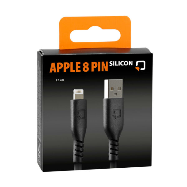 Optiline Καλώδιο USB Type A σε Apple Lightning 8 Pin 3000mA/18W της σειράς Optiline για Φόρτιση, Συγχρονισμό και Μεταφορά Δεδομένων Κινητού και Ηλεκτρονικών Συσκευών με επένδυση από σιλικόνη και μήκος 20 cm - Image 2