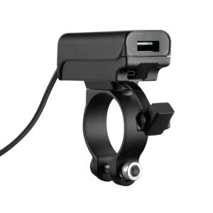 Optiline Αδιάβροχος Φορτιστής Κινητού Trek X 12/24V 48W της σειράς Optiline με 2 θύρες USB Type A και USB Type C, Καλώδιο 180 cm, Βύσμα SAE και Ακροδέκτες, Ασφάλεια, Αδιαβροχοποίηση IPX6, συμβατό με Βάσεις Στήριξης, Θήκες ή Αντάπτορες Κινητού Optiline