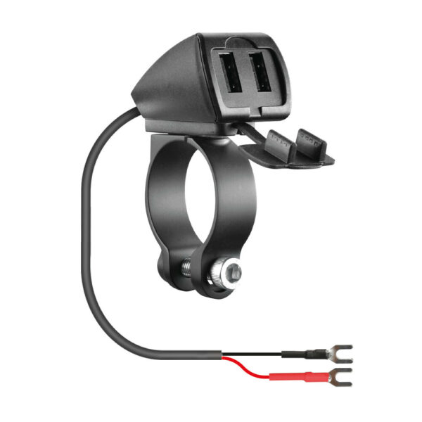 Optiline Αδιάβροχος Φορτιστής Κινητού Trek 12/24V 30W 5400mA της σειράς Optiline με 2 θύρες USB Type A, Καλώδιο 150 cm, Ακροδέκτες, Ασφάλεια Smart Chip, Αδιαβροχοποίηση IP66, συμβατό με Βάσεις Στήριξης, Θήκες ή Αντάπτορες Κινητού Optiline - Image 2