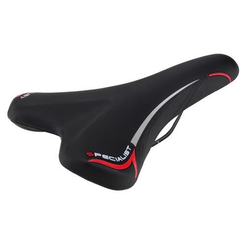 Lampa Σέλα ποδηλάτου (270x150mm /450gr ) μαύρη/κόκκινη Dynamic MTB/Racing S-8 Selle/Saddles Specialist