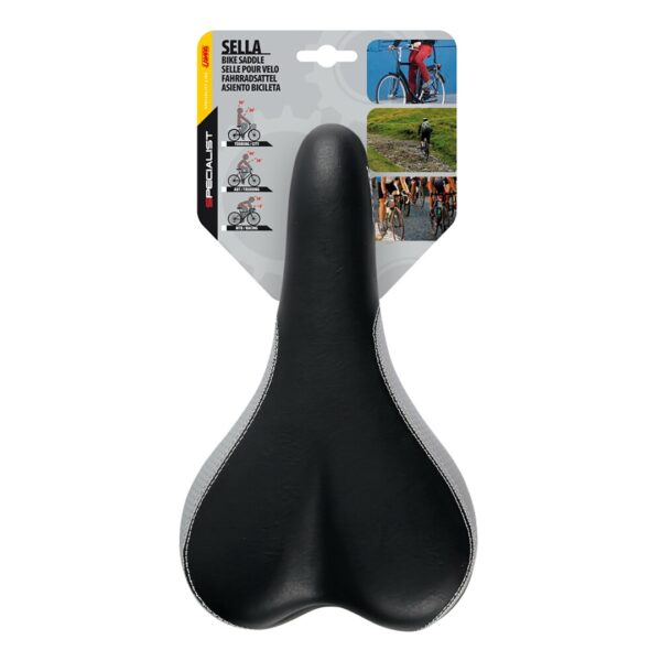 Lampa Σέλα ποδηλάτου (265x155mm /320gr) μαύρη/γκρι Sella Dynamic MTB/Racing S-17 Selle/Saddle - Image 3