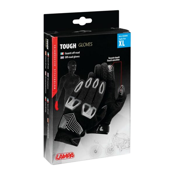 Lampa ΓΑΝΤΙΑ ΜΗΧΑΝΗΣ TOUGH ΜΕ ΑΙΣΘΗΣΗ ΑΦΗΣ ΚΑΙ ΑΝΤΙΚΡΑΔΑΣΜΙΚΗ ΠΡΟΣΤΑΣΙΑ ΜΑΥΡΑ (XL) 2ΤΕΜ - Image 2