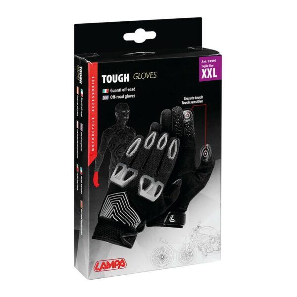 Lampa ΓΑΝΤΙΑ ΜΗΧΑΝΗΣ TOUGH ΜΕ ΑΙΣΘΗΣΗ ΑΦΗΣ ΚΑΙ ΑΝΤΙΚΡΑΔΑΣΜΙΚΗ ΠΡΟΣΤΑΣΙΑ ΜΑΥΡΑ (XXL) 2ΤΕΜ - Image 2