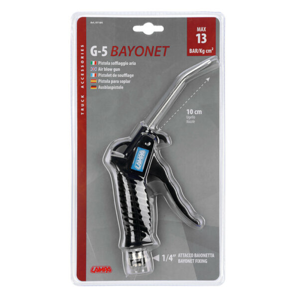 Lampa ΠΙΣΤΟΛΙ ΑΕΡΑ 13BAR kg/cm2 max ΜΕ ΣΠΕΙΡΩΜΑ ΜΠΑΓΙΟΝΕΤ (BAYONET) ΜΑΥΡΟ G-5 LAMPA - 1ΤΕΜ - Image 2