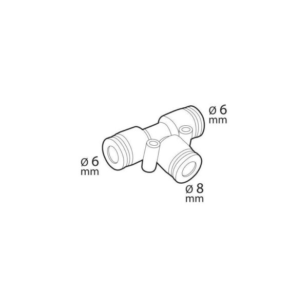Lampa ΣΥΝΔΕΣΜΟΣ ΑΕΡΑ ΤΡΙΠΛΟΣ Φ 6/8mm MAX 13BAR kg/cm2 LAMPA - 1 TEM. - Image 2
