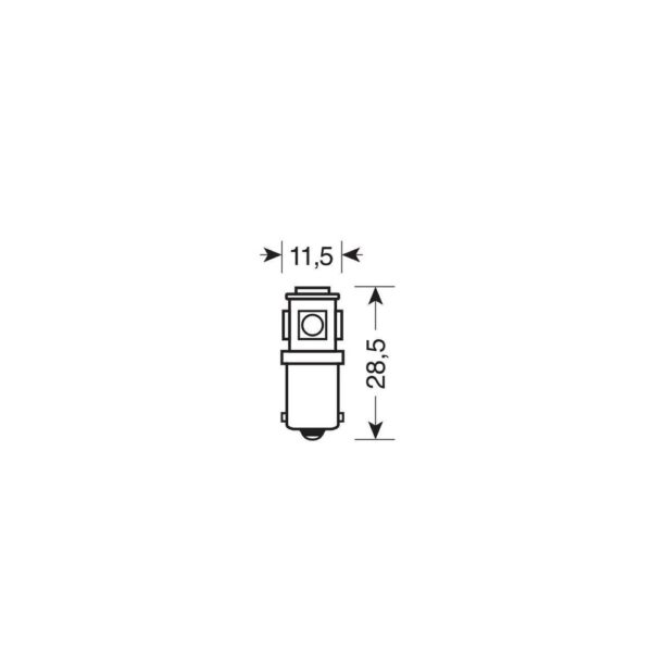 Lampa T4W BA9s 24/28V 5SMDx1CHIP LED 35lm ΜΠΛΕ ΚΟΥΤΙ LAMPA - 20 ΤΕΜ. - Image 2