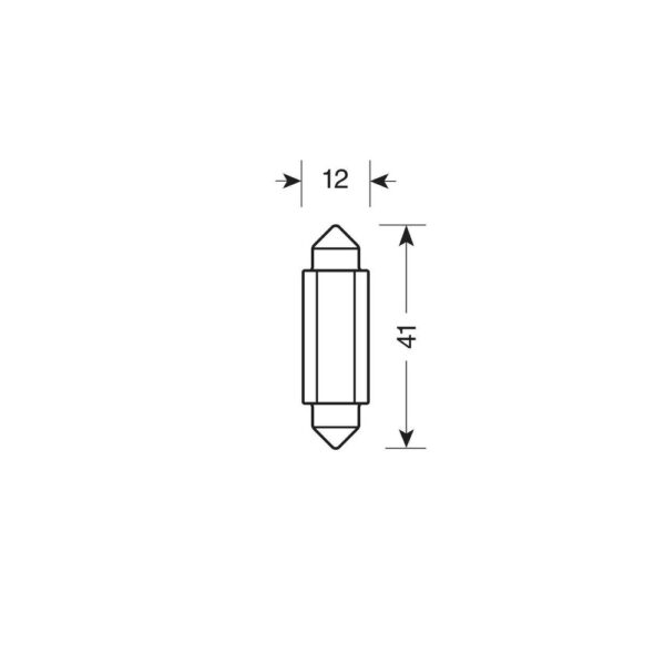 Lampa ΛΑΜΠΑΚΙΑ ΠΛΑΦΟΝΙΕΡΑΣ 9>32V SV28,5-8 2SMDx1CHIP LED 120lm CAN-BUS 12x41mm ΛΕΥΚΟ ΚΟΥΤΙ LAMPA - 20 ΤΕΜ. - Image 2