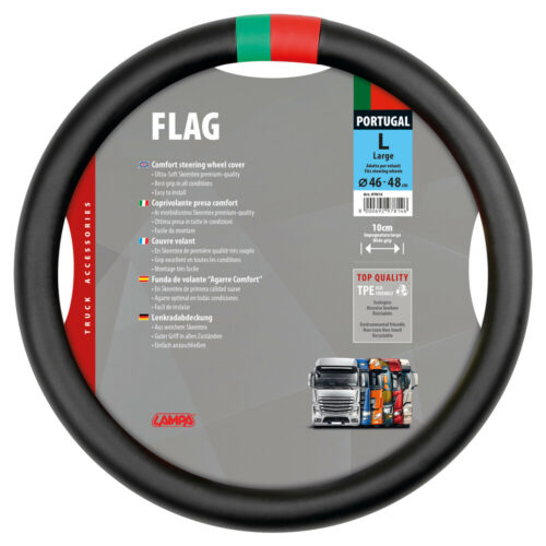 Lampa ΚΑΛΥΜΜΑ ΤΙΜΟΝΙΟΥΦΟΡΤΗΓΟΥ CLUB FLAG PORTUGAL ΜΑΥΡΟ SKEENTEX (L) 46/48cm (ΚΟΦΤΟ ΤΙΜΟΝΙ)
