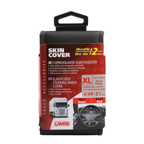 Lampa ΚΑΛΥΜΜΑ ΤΙΜΟΝΙΟΥ ΦΟΡΤΗΓΟΥ 49/51cm (XL) SKIN-COVER ΜΑΥΡΟ ΜΕ ΚΟΚΚΙΝΗ ΡΑΦΗ ΕΛΑΣΤΙΚΟ 2mm ΠΑΧΟΣ