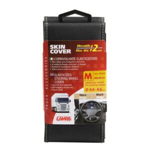 Lampa ΚΑΛΥΜΜΑ ΤΙΜΟΝΙΟΥ ΦΟΡΤΗΓΟΥ 44/46cm (M) SKIN-COVER ΜΑΥΡΟ ΜΕ ΜΠΕΖ ΡΑΦΗ ΕΛΑΣΤΙΚΟ 2mm ΠΑΧΟΣ
