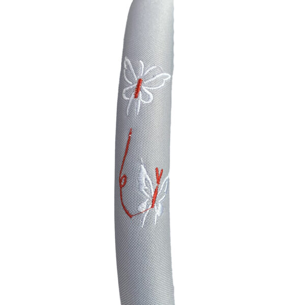 OtoTop ΚΑΛΥΜΜΑ ΤΙΜΟΝΙΟΥ 37-40 cm ΓΚΡΙ ΜΕ ΠΕΤΑΛΟΥΔΕΣ BUTTERFLY - 1 τεμ. - Image 2