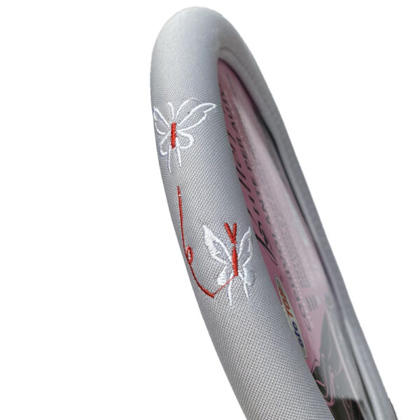 OtoTop ΚΑΛΥΜΜΑ ΤΙΜΟΝΙΟΥ 37-40 cm ΓΚΡΙ ΜΕ ΠΕΤΑΛΟΥΔΕΣ BUTTERFLY - 1 τεμ. - Image 3
