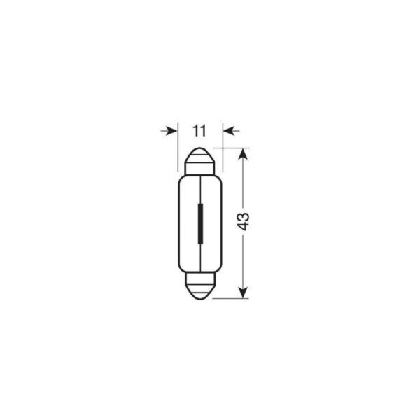 Lampa ΛΑΜΠΑΚΙΑ ΠΛΑΦΟΝΙΕΡΑΣ 24V 18W SV8,5-8 11x43mm STANDARD ΑΛΟΓΟΝΟΥ LAMPA - 2 ΤΕΜ. - Image 2