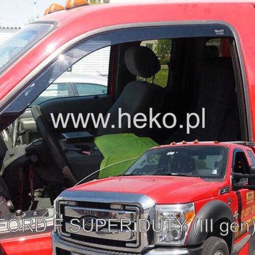 Heko ΑΝΕΜΟΘΡΑΥΣΤΕΣ ΓΙΑ FORD F550 SUPER DUTY 1ΜΙΣΗ ΚΑΜΠΙΝΑ 2011-2016 ΖΕΥΓΑΡΙ ΑΠΟ ΕΥΚΑΜΠΤΟ ΦΙΜΕ ΠΛΑΣΤΙΚΟ HEKO – 2 ΤΕΜ.