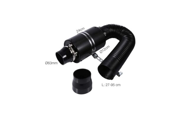 Simoni Racing ΒΑΡΕΛΑΚΙ CARBON Φ63  24cm ΜΕ ΣΩΛΗΝΑ ΣΠΙΡΑΛ ΑΕΡΑ ΜΑΥΡΟ 27-95 cm SIMONI RACING - 1 TEM. - Image 2