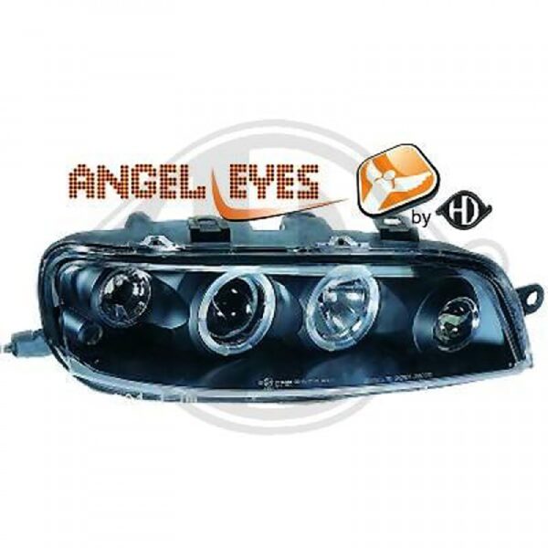 Diederichs ΦΑΝΑΡΙΑ ΓΙΑ FIAT PUNTO ΙΙ 10.1999 - 06.2003  ΜΠΡΟΣΤΙΝΑ ANGELEYES BLACK - 2 ΤΕΜ.