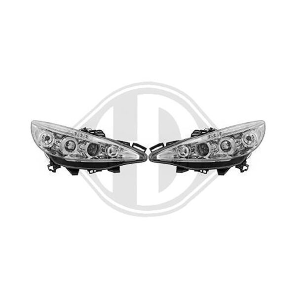 Diederichs ΦΑΝΑΡΙΑ ΜΠΡΟΣΤΙΝΑ ΓΙΑ PEUGEOT 207 3D/5D 2006-2009 ANGELEYES CHROME DIEDERICHS - 2 ΤΕΜ.