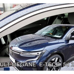 Heko ΑΝΕΜΟΘΡΑΥΣΤΕΣ ΓΙΑ RENAULT MEGANE E-TECH 5D 2022+ ΣΕΤ ΑΥΤΟΚΙΝΗΤΟΥ ΑΠΟ ΕΥΚΑΜΠΤΟ ΦΙΜΕ ΠΛΑΣΤΙΚΟ HEKO - 4 ΤΕΜ.