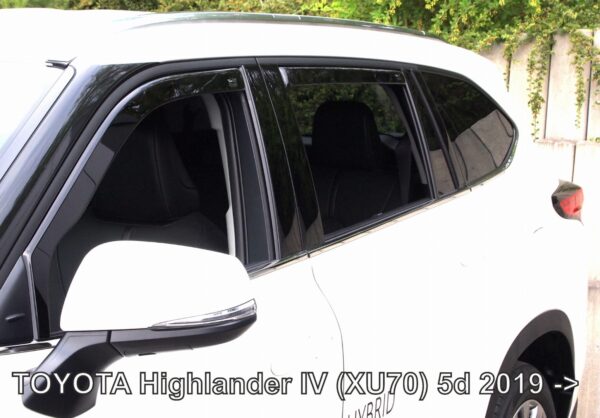 Heko ΑΝΕΜΟΘΡΑΥΣΤΕΣ ΓΙΑ TOYOTA HIGHLANDER (XU70) 5D 2019+ ΣΕΤ ΑΥΤΟΚΙΝΗΤΟΥ ΑΠΟ ΕΥΚΑΜΠΤΟ ΦΙΜΕ ΠΛΑΣΤΙΚΟ HEKO - 4 ΤΕΜ.