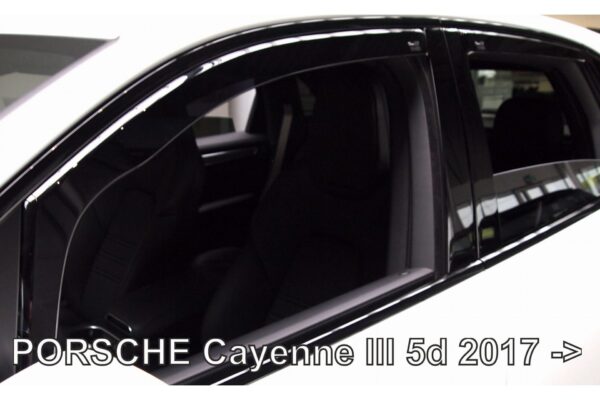 Heko ΑΝΕΜΟΘΡΑΥΣΤΕΣ ΓΙΑ PORSCHE CAYENNE 5D 2017+ - ΣΕΤ ΑΥΤΟΚΙΝΗΤΟΥ ΑΠΟ ΕΥΚΑΜΠΤΟ ΦΙΜΕ ΠΛΑΣΤΙΚΟ HEKO - 4 ΤΕΜ.
