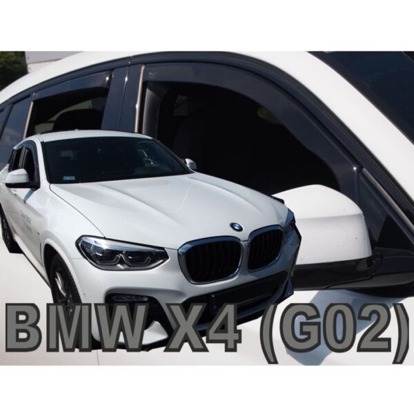 Heko ΑΝΕΜΟΘΡΑΥΣΤΕΣ ΓΙΑ BMW X4 G02 5D 2018+ ΣΕΤ ΑΥΤΟΚΙΝΗΤΟΥ ΑΠΟ ΕΥΚΑΜΠΤΟ ΦΙΜΕ ΠΛΑΣΤΙΚΟ HEKO - 4 ΤΕΜ.