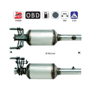 ΦΙΛΤΡΟ DPF ΣΙΛΙΚΟΝΟΥΧΟ ΚΑΡΒΙΔΙΟ SIC MERCEDES SPRINTER 88CV/109CV/129CV/150CV 2.1TD CDI 2148cc 2006-2010