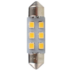 M-Tech ΛΑΜΠΑΚΙΑ ΠΛΑΦΟΝΙΕΡΑΣ C5W 12V SV8.5 36mm 0,5W 6xSMD2835 LED OSRAM ΛΕΥΚΟ  BLISTER 2ΤΕΜ. M-TECH