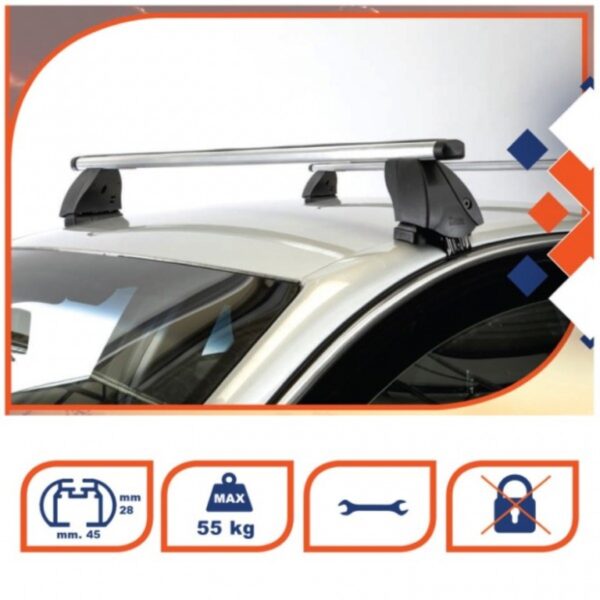 K39 KIT ΜΕ ΜΠΑΡΕΣ ΟΡΟΦΗΣ ΓΙΑ NISSAN NV200 / EVALIA 2009+ ΑΛΟΥΜΙΝΙΟΥ K39 (BAP130-KFP02) - Image 2