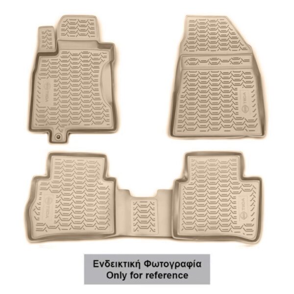 Novline ΜΑΡΚΕ ΠΑΤΑΚΙΑ ΣΕ ΣΚΑΦΗ TPE ΛΑΣΤΙΧΟ ΓΙΑ JEEP GRAND CHEROKEE 2014-2021  ΣΕ ΜΠΕΖ ΧΡΩΜΑ NOVLINE - 4 ΤΕΜ.