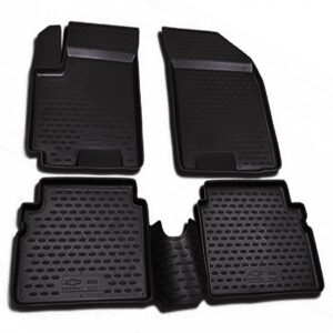 Novline ΜΑΡΚΕ ΠΑΤΑΚΙΑ ΣΕ ΣΚΑΦΗ TPE ΛΑΣΤΙΧΟ ΓΙΑ CHEVROLET AVEO 5D 2012-2015  ΣΕ ΜΑΥΡΟ ΧΡΩΜΑ NOVLINE - 4 ΤΕΜ.