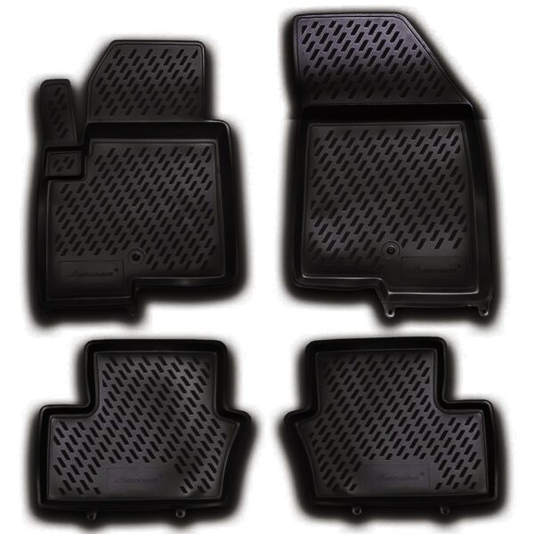 Novline ΜΑΡΚΕ ΠΑΤΑΚΙΑ ΣΕ ΣΚΑΦΗ TPE ΛΑΣΤΙΧΟ ΓΙΑ JEEP COMPASS 5D 2011-2016  ΣΕ ΜΑΥΡΟ ΧΡΩΜΑ NOVLINE - 4 ΤΕΜ.