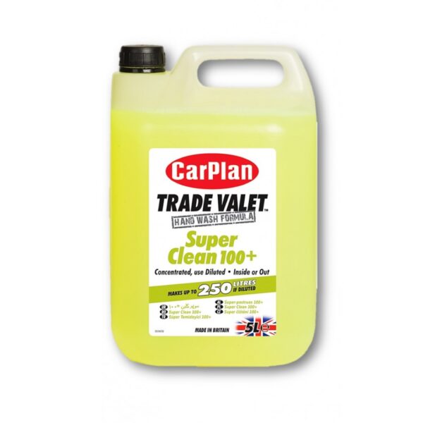 CarPlan ΥΓΡΟ ΓΕΝΙΚΟΥ ΚΑΘΑΡΙΣΜΟΥ (ΜΕΤΑΛΛΟ/ΠΛΑΣΤΙΚΟ/ΛΑΣΤΙΧΟ/ΞΥΛΟ) ΣΥΜΠΥΚΝΩΜΕΝΟ CARPLAN TRADE VALET SUPER CLEAN 100+ 5LT