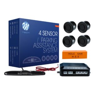 M-Tech ΣΥΣΤΗΜΑ ΠΑΡΚΑΡΙΣΜΑΤΟΣ 12V ΜΕ 4 ΑΙΣΘΗΤΗΡΕΣ (ΜΑΥΡΟ) 21,5mm ΚΑΙ SLIM ΨΗΦΙΑΚΗ ΟΘΟΝΗ (120 X 33 X 16mm) M-TECH
