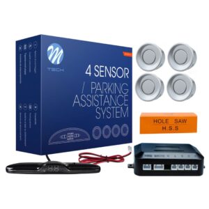 M-Tech ΣΥΣΤΗΜΑ ΠΑΡΚΑΡΙΣΜΑΤΟΣ 12V ΜΕ 4 ΑΙΣΘΗΤΗΡΕΣ (ΑΣΗΜΙ) 21,5mm ΚΑΙ SLIM ΨΗΦΙΑΚΗ ΟΘΟΝΗ (120 X 33 X 16mm) M-TECH
