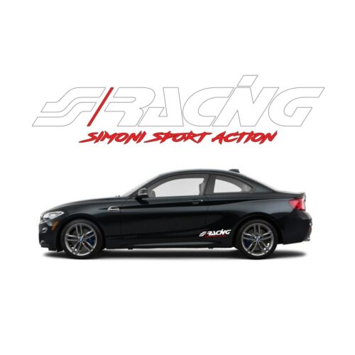 Simoni Racing ΑΥΤΟΚΟΛΛΗΤΟ ΔΙΑΚΟΣΜΗΤΙΚΟ ΠΛΑΙΝΟ SIMONI RACING PRE-SPACED ΛΕΥΚΟ/ΚΟΚΚΙΝΟ 30x7cm