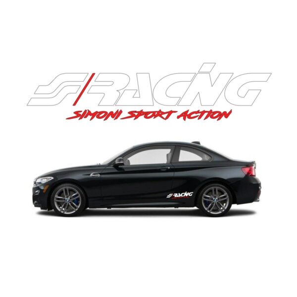 Simoni Racing ΑΥΤΟΚΟΛΛΗΤΟ ΔΙΑΚΟΣΜΗΤΙΚΟ ΠΛΑΙΝΟ SIMONI RACING PRE-SPACED ΛΕΥΚΟ/ΚΟΚΚΙΝΟ 30x7cm