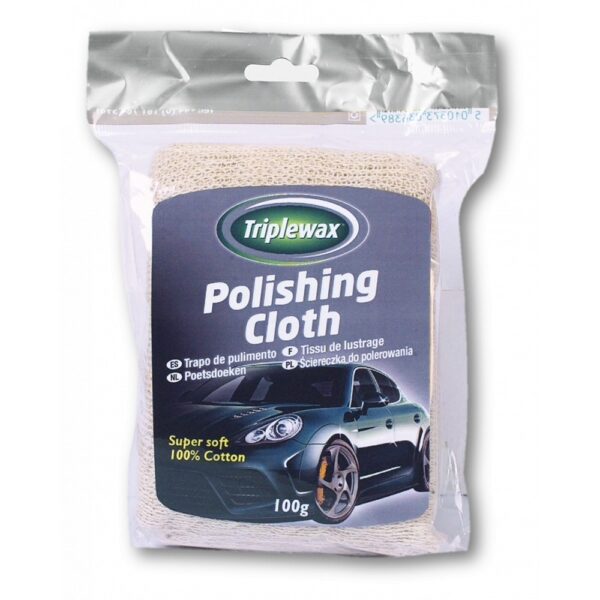 CarPlan ΠΑΝΙ ΓΙΑ ΓΥΑΛΙΣΜΑ ΒΑΜΒΑΚΕΡΟ 100% (COTTON) 100g/130x27cm CARPLAN TRIPLEWAX POLISHING CLOTH
