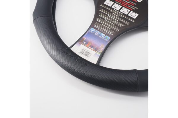 Simoni Racing ΚΑΛΥΜΜΑ ΤΙΜΟΝΙΟΥ RACE CARBON LOOK  ΜΑΥΡΟ/CARBON/ΔΑΚΤΥΛΙΔΙ ΚΟΚΚΙΝΟ ΟΙΚΟΛΟΓΙΚΟ ΔΕΡΜΑ 37-39cm SIMONI RACING - 1 TEM. - Image 2