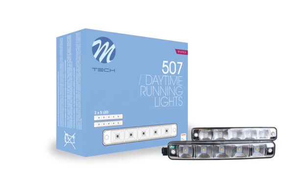 M-Tech ΠΡΟΣΘΕΤΟ DAYTIME DRL LD507SE 12V - OSRAM - ΔΙΕΘΝΕΣ ΜΕ 5HP LED - 190 Χ 43 Χ 32mm - 2 ΤΕΜ. M-TECH