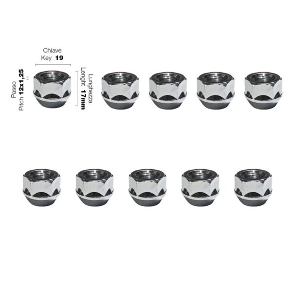 Simoni Racing ΠΑΞΙΜΑΔΙ ΚΩΝΙΚΟ 12χ1,25 (17mm) (19) 10ΤΕΜ.