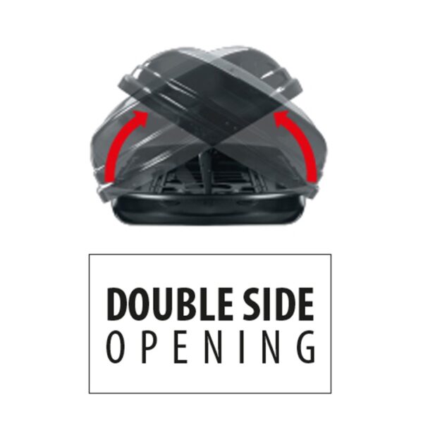 MENABO ΜΠΑΓΚΑΖΙΕΡΑ ΟΡΟΦΗΣ DIAMOND 450 DUO BLACK (ΜΑΥΡΗ/ΓΥΑΛΙΣΤΕΡΗ) MENABO - Image 3