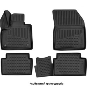 Novline ΜΑΡΚΕ ΠΑΤΑΚΙΑ ΣΕ ΣΚΑΦΗ TPE ΛΑΣΤΙΧΟ ΓΙΑ CITROEN C4 AIRCROSS 5D 2012-2017  ΣΕ ΜΑΥΡΟ ΧΡΩΜΑ NOVLINE - 4 ΤΕΜ.