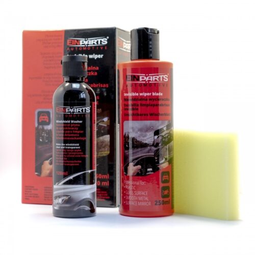 Einparts ΥΓΡΟ ΑΠΩΘΗΤΙΚΟ ΒΡΟΧΗΣ ΕΠΑΓΓΕΛΜΑΤΙΚΟ 250ML + ΣΥΜΠΥΚΝΩΜΕΝΟ ΚΑΘΑΡΙΣΤΙΚΟ ΠΑΡΜΠΡΙΖ INVISIBLE WIPER EINPARTS – 1 σετ.