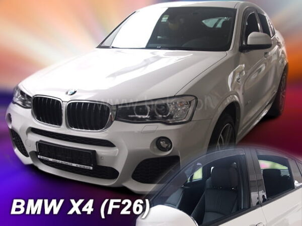 Heko ΑΝΕΜΟΘΡΑΥΣΤΕΣ ΓΙΑ BMW X4 F26 5D 2013-2018 ΣΕΤ ΑΥΤΟΚΙΝΗΤΟΥ ΑΠΟ ΕΥΚΑΜΠΤΟ ΦΙΜΕ ΠΛΑΣΤΙΚΟ HEKO - 4 ΤΕΜ.