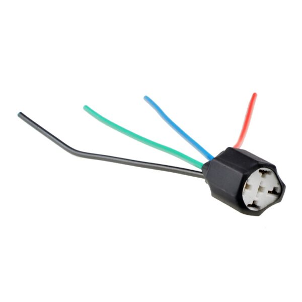 M-Tech ΒΑΣΗ/ΦΙΣΑ ΚΕΡΑΜΙΚΗ ΓΙΑ ΡΕΛΕ 4 PIN ME 4 ΚΑΛΩΔΙΑ (14 cm) M-TECH - 1 ΤΕΜ.