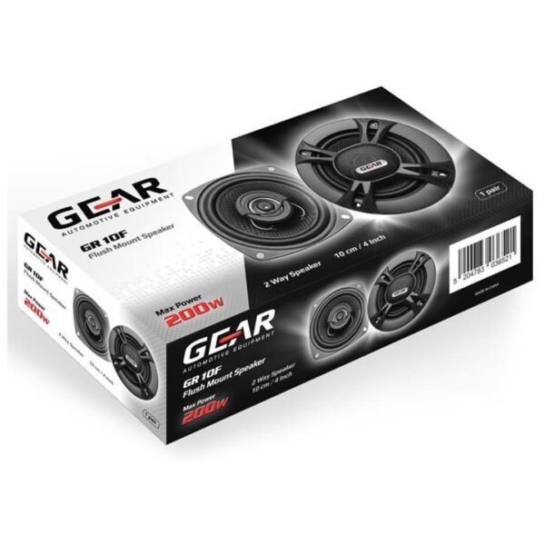 GEAR Automotive Equipment ΗΧΕΙΑ GEAR 2 ΔΡΟΜΩΝ 100 mm - 200W - ΒΑΘΟΣ 43 mm (ΟΜΟΑΞΟΝΙΚΑ ΣΤΡΟΓΓΥΛΑ) - 2 ΤΕΜ. - Image 4