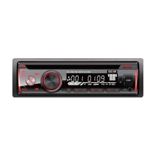 GEAR Automotive Equipment ΡΑΔΙΟ GEAR GR-3249BT CD/FM/USB/SD/MP3/BLUETHOOTH 4x60W GEAR ΜΕ REMOTE CONTROL (ΚΟΚΚΙΝΟΣ ΦΩΤΙΣΜΟΣ)