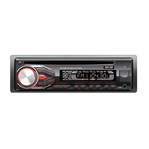 GEAR Automotive Equipment ΡΑΔΙΟ GEAR GR-3251 CD/FM/USB/SD/MP3 4x60W GEAR ΜΕ REMOTE CONTROL (ΚΟΚΚΙΝΟΣ ΦΩΤΙΣΜΟΣ)